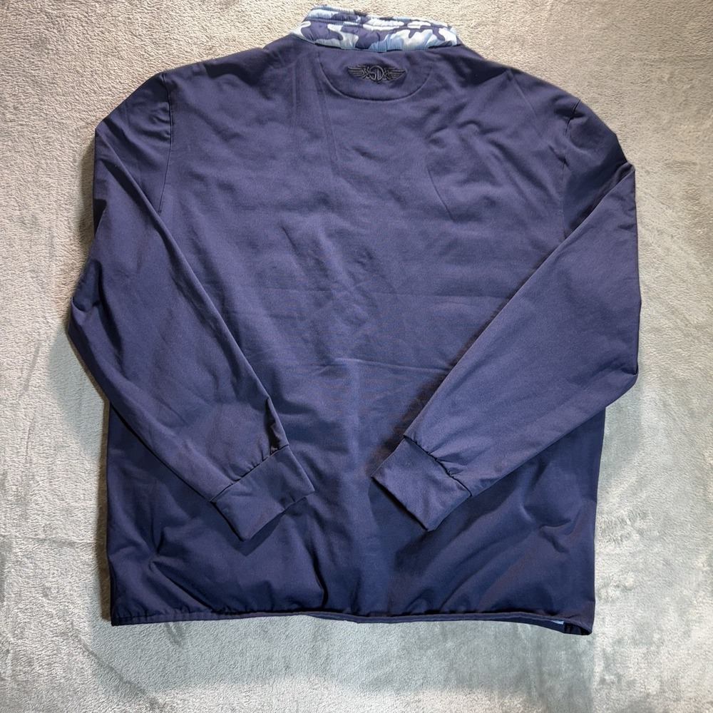 Straight Down Patton Golf Jacket Mens Size XXL Blue White Athletic Full Zip - Picture 10 of 12